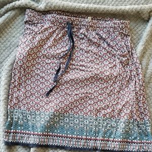 Pink and blue pencil skirt